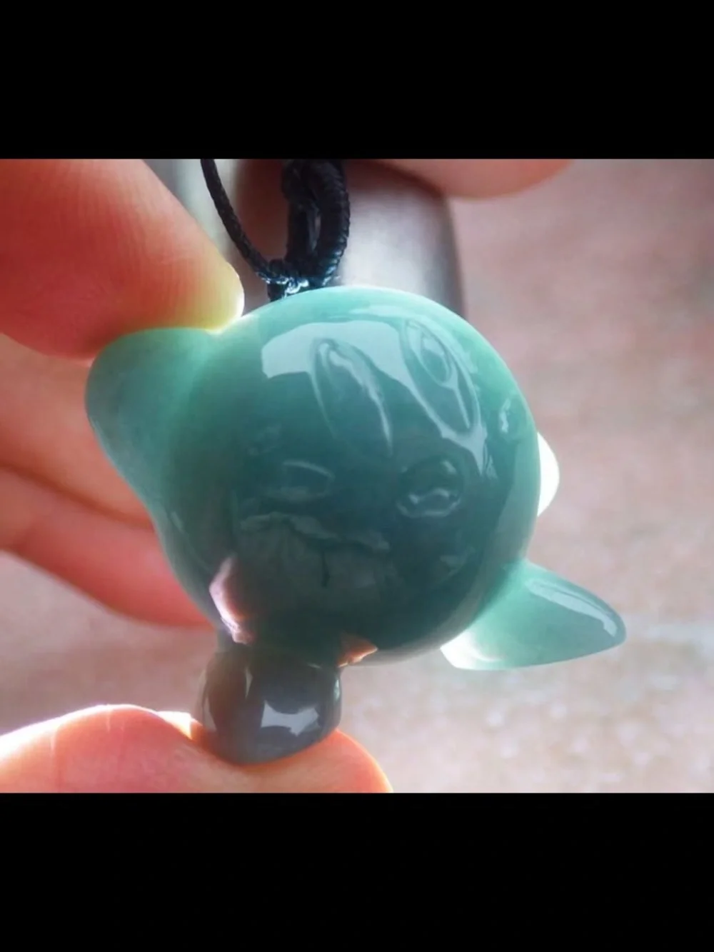 Certificate Jadeite jade cute Cartoon Green Pokemon Kirby circle Pendant